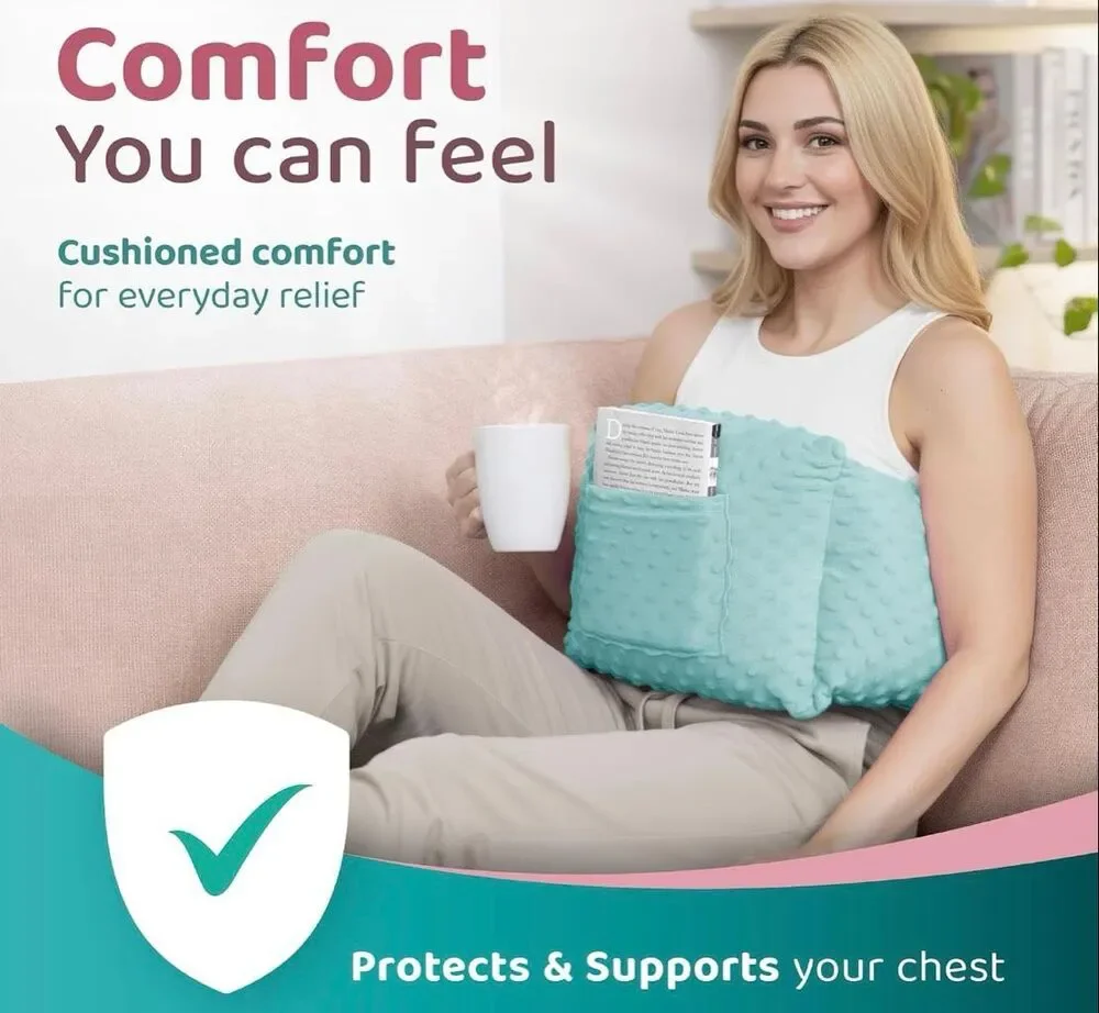 Zomaple Post Mastectomy Pillow Post Surgery – Post-Op Essentials, Breast Augment